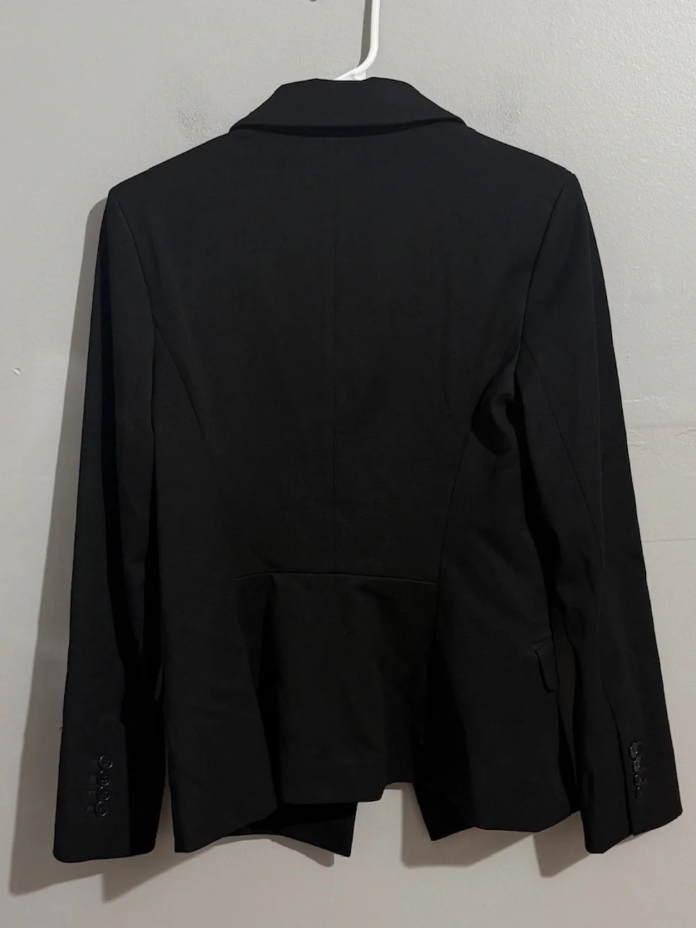Express Blazer Womens 10 Black Double Breasted Peak Lapel Structured Jacket
